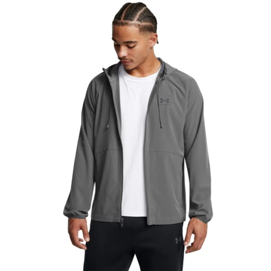Zdjęcie produktu Męska kurtka wiatrówka Under Armour UA Stretch Woven Windbreaker - szara