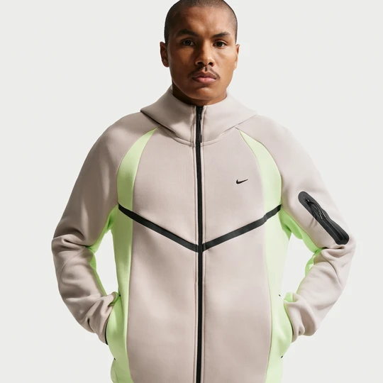 Zdjęcie produktu Męska kurtka z dzianiny w kontrastowych kolorach z zamkiem na całej długości Nike Tech Windrunner - Brązowy