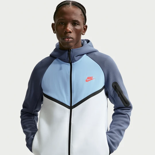 Zdjęcie produktu Męska kurtka z dzianiny z zamkiem na całej długości Windrunner Nike Tech - Biel