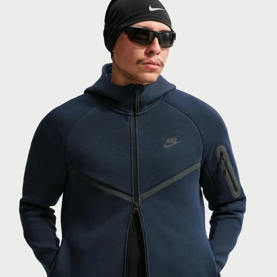 Zdjęcie produktu Męska kurtka z dzianiny z zamkiem na całej długości Windrunner Nike Tech - Niebieski