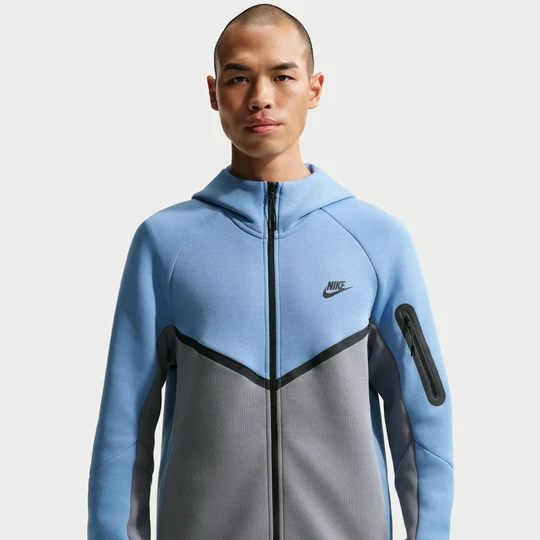 Zdjęcie produktu Męska kurtka z dzianiny z zamkiem na całej długości Windrunner Nike Tech - Niebieski