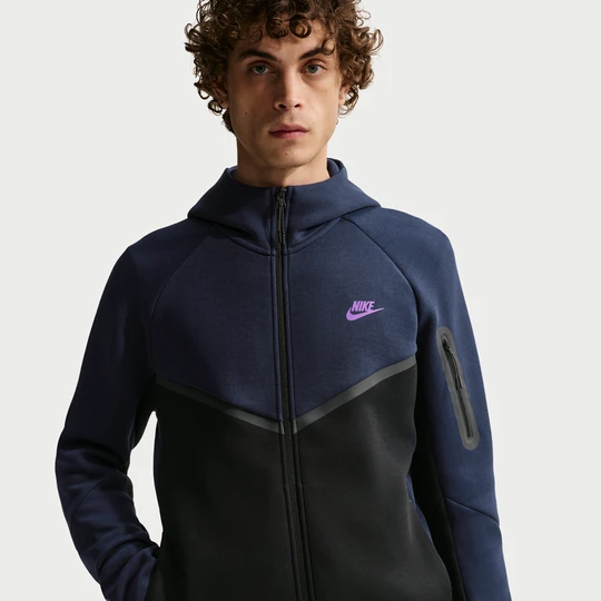 Zdjęcie produktu Męska kurtka z dzianiny z zamkiem na całej długości Windrunner Nike Tech - Niebieski