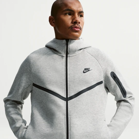 Zdjęcie produktu Męska kurtka z dzianiny z zamkiem na całej długości Windrunner Nike Tech - Szary