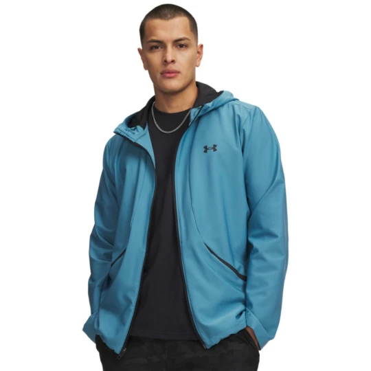 Zdjęcie produktu Męska kurtka z kapturem Under Armour UA Unstoppable Woven Jacket - niebieska