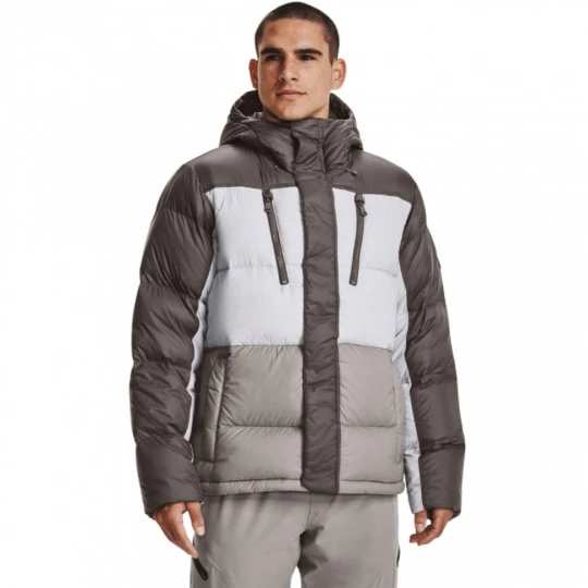 Zdjęcie produktu Męska kurtka z puchem naturalnym Under Armour CGI Down Blocked Jkt - brązowa