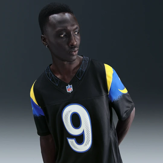 Zdjęcie produktu Męska limitowana koszulka Nike Dri-FIT NFL Matthew Stafford Los Angeles Rams Rivalries Collection - Niebieski