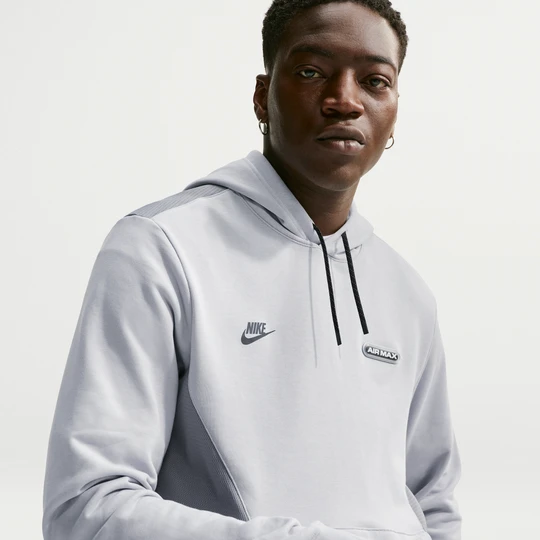 Zdjęcie produktu Męska nierozpinana dzianinowa bluza z kapturem Nike Air Max - Szary