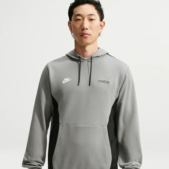 Zdjęcie produktu Męska nierozpinana dzianinowa bluza z kapturem Nike Air Max - Szary