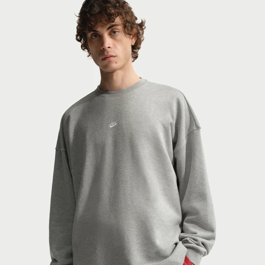 Zdjęcie produktu Męska oversizowa bluza z okrągłym dekoltem z dzianiny dresowej Nike Club - Szary