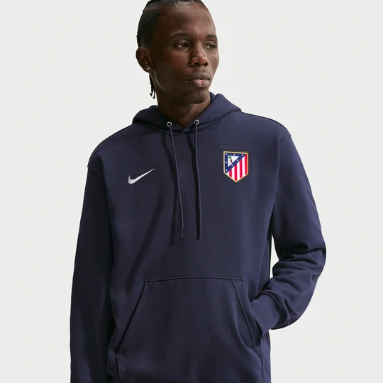 Zdjęcie produktu Męska piłkarska bluza z kapturem z dzianiny dresowej Nike Atlético Madryt - Niebieski