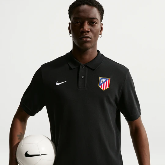 Zdjęcie produktu Męska piłkarska koszulka polo Nike Atlético Madryt Club - Czerń