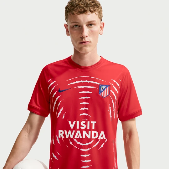 Zdjęcie produktu Męska przedmeczowa koszulka piłkarska Nike Dri-FIT Atlético Madryt (wersja domowa) - Czerwony