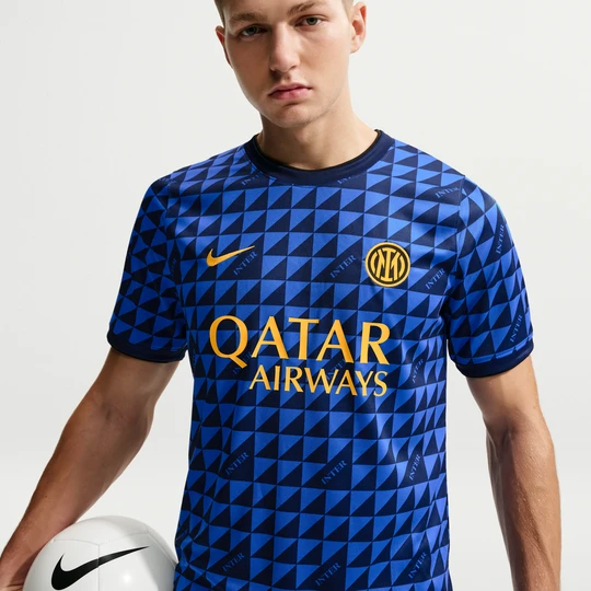 Zdjęcie produktu Męska przedmeczowa koszulka piłkarska Nike Dri-FIT Inter Mediolan - Niebieski