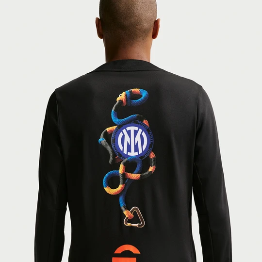 Zdjęcie produktu Męska przedmeczowa koszulka piłkarska z długim rękawem Nike ACG Dri-FIT Inter Mediolan Academy Pro SE - Czerń