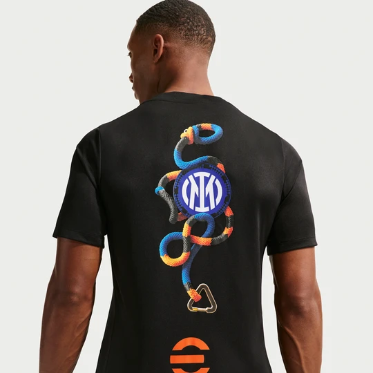 Zdjęcie produktu Męska przedmeczowa koszulka piłkarska z krótkim rękawem Nike ACG Dri-FIT Inter Mediolan Academy Pro SE - Czerń