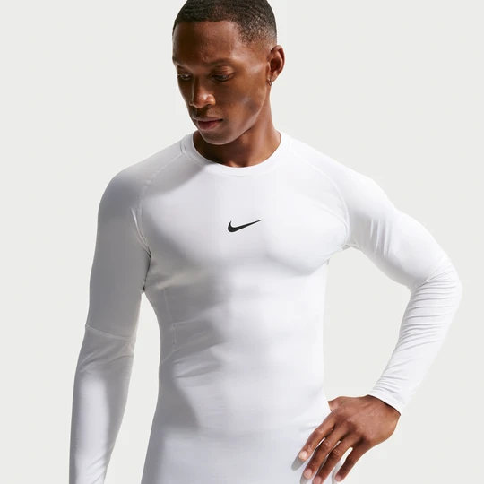 Zdjęcie produktu Męska przylegająca koszulka z długim rękawem do fitnessu Dri-FIT Nike Pro - Biel