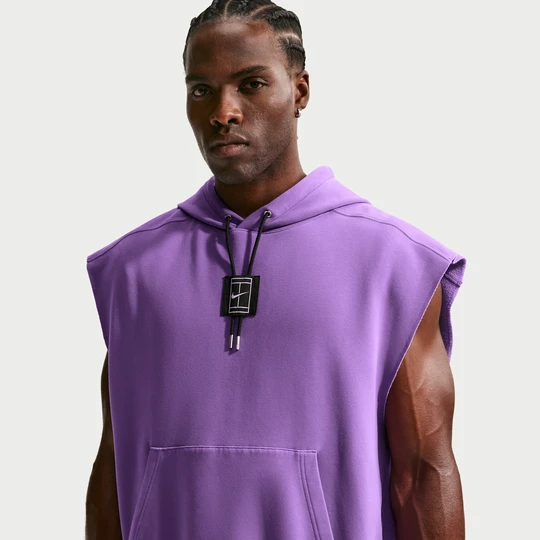 Zdjęcie produktu Męska tenisowa bluza z kapturem bez rękawów NikeCourt Slam - Fiolet