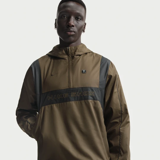 Zdjęcie produktu Męska tkana kurtka z zamkiem 1/2 Nike Shox - Brązowy