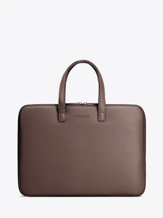 Zdjęcie produktu Męska torba na laptopa 14” z ekoskóry brązowa Wittchen