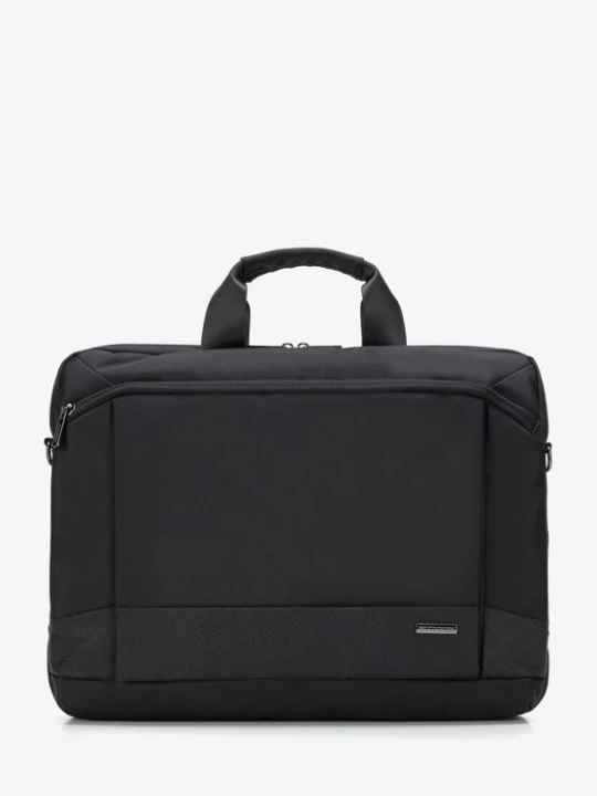Zdjęcie produktu Męska torba na laptopa 15, 6” z połyskującą wstawką czarna Wittchen