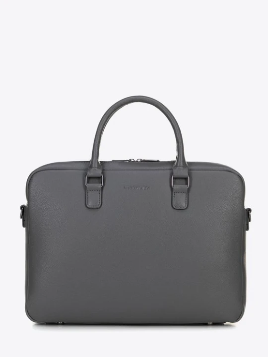 Zdjęcie produktu Torba na laptopa 16" z imitacji skóry szara Wittchen