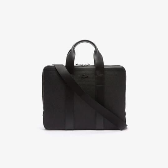 Zdjęcie produktu Męska Torba Na Laptopa Chantaco Ze Skóry O Fakturze Piki Extra Slim Lacoste