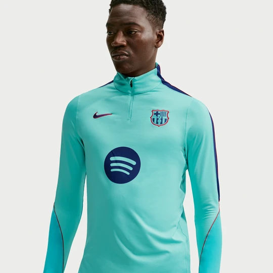 Zdjęcie produktu Męska treningowa koszulka piłkarska z dzianiny Nike Dri-FIT FC Barcelona Strike (wersja trzecia) - Zieleń