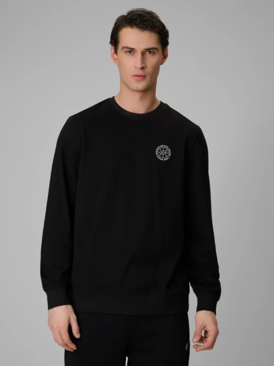Zdjęcie produktu Męski longsleeve bez nadruku 4F 4FRSS26TLONM671 - czarny