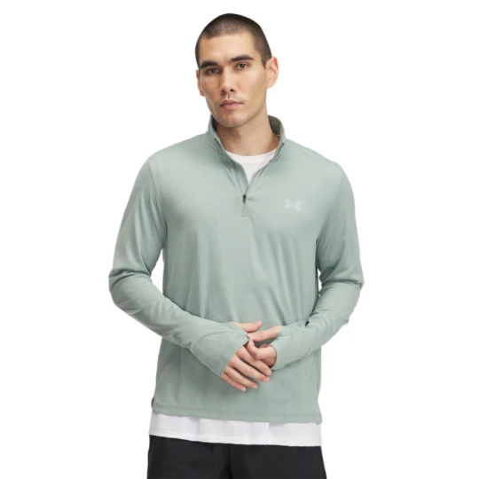 Zdjęcie produktu Męski longsleeve do biegania Under Armour UA Launch 1 / 4 ZIP - zielony