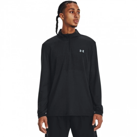 Zdjęcie produktu Męski longsleeve do biegania Under Armour UA Seamless Stride 1 / 4 Zip - czarny