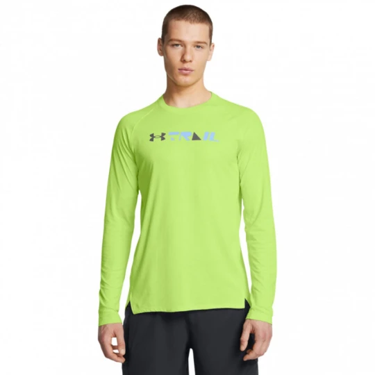 Zdjęcie produktu Męski longsleeve do biegania Under Armour UA Trail Run Graphic Ls - zielony