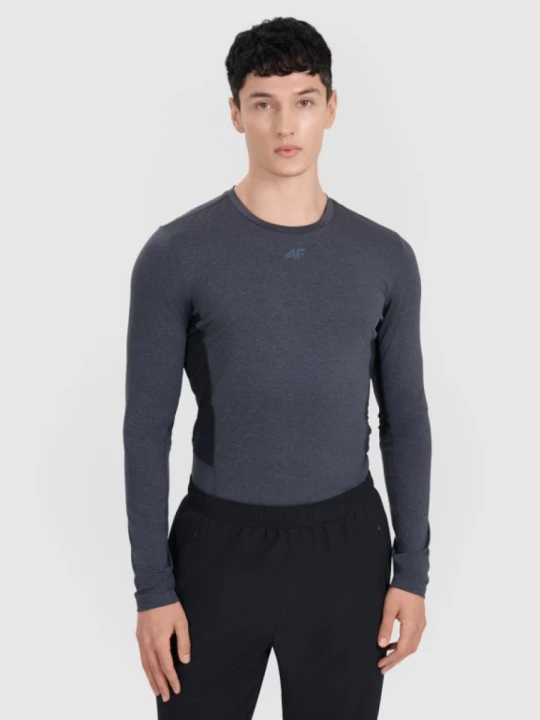 Zdjęcie produktu Męski longsleeve treningowy 4F 4FWMM00TFLOM507 - szary
