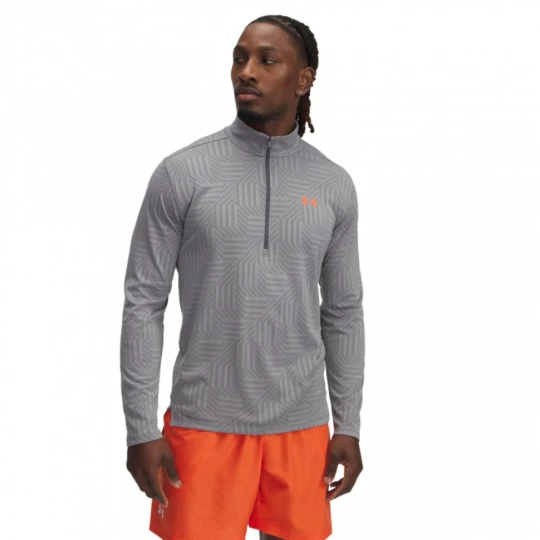 Zdjęcie produktu Męski longsleeve treningowy Under Armour UA Tech Vent GTessa 1 / 2 Zip - szary