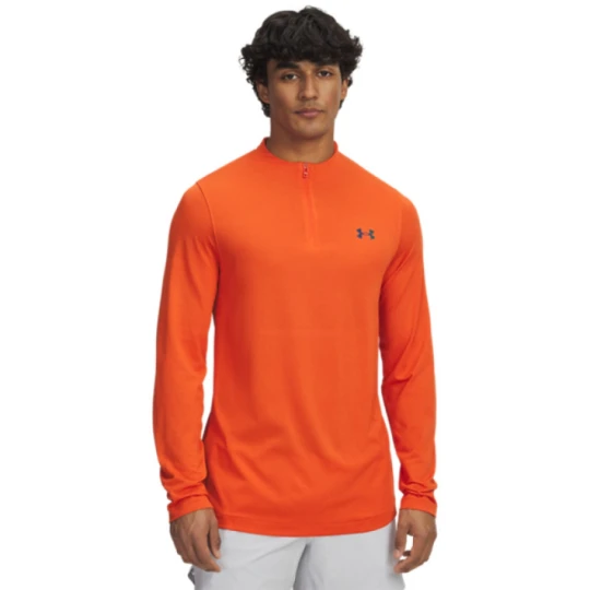 Zdjęcie produktu Męski longsleeve treningowy Under Armour Vanish Elite Seamless 1 / 4 Zip - pomarańczowy