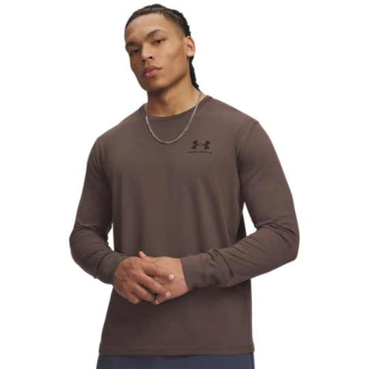 Zdjęcie produktu Męski longsleeve Under Armour Sportstyle Left Chest LS - brązowy