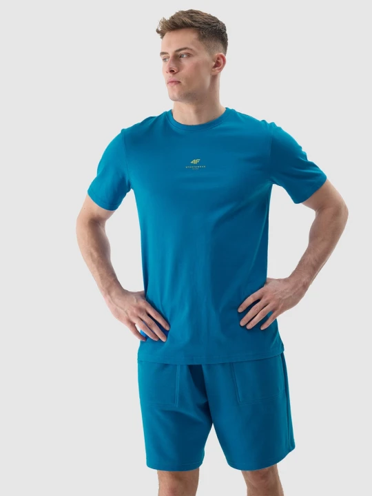 Zdjęcie produktu Męski t-shirt basic 4F 4FWSS24TTSHM1282 - niebieski