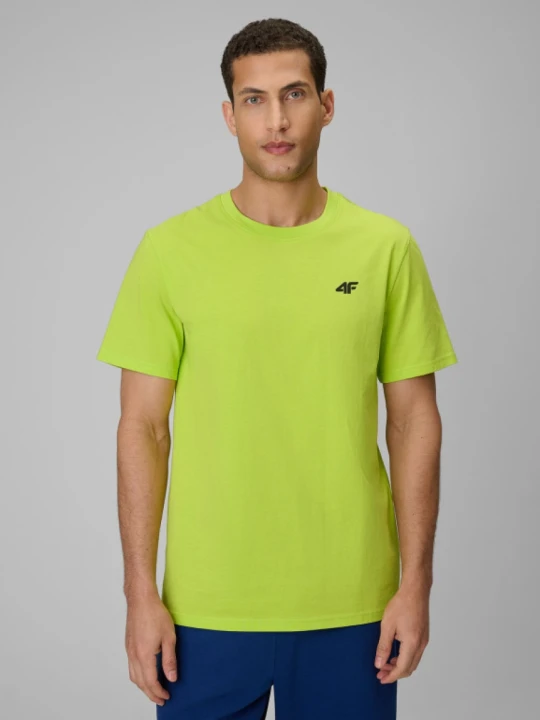 Zdjęcie produktu Męski t-shirt bez nadruku 4F 4FRSS26TTSHM4261 - zielony