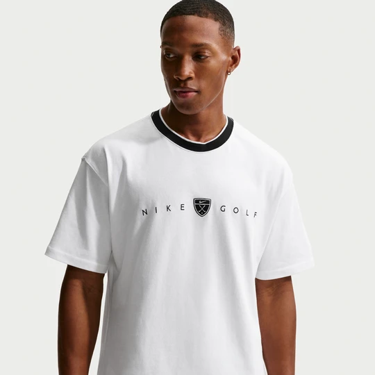 Zdjęcie produktu Męski T-shirt do golfa Nike o luźnym kroju - Biel
