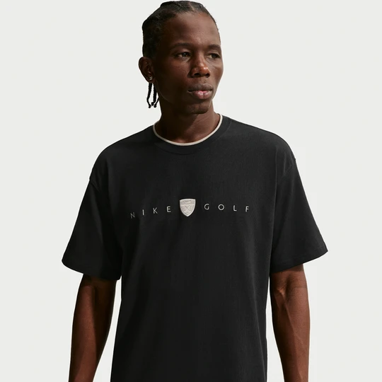 Zdjęcie produktu Męski T-shirt do golfa Nike o luźnym kroju - Czerń