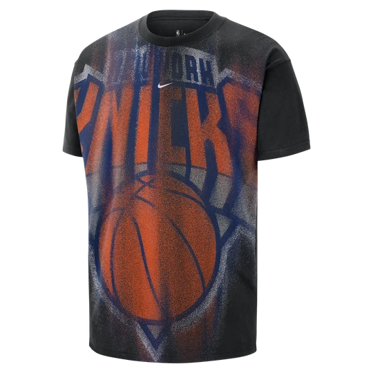Zdjęcie produktu Męski T-shirt do koszykówki New York Knicks - Czerń Nike