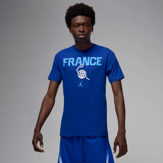 Zdjęcie produktu Męski T-shirt do koszykówki Nike Francja - Niebieski