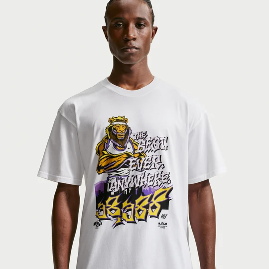 Zdjęcie produktu Męski T-shirt do koszykówki Nike LeBron „For The Record” - Biel