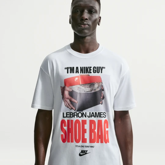 Zdjęcie produktu Męski T-shirt do koszykówki Nike LeBron „Shoe Bag” - Biel