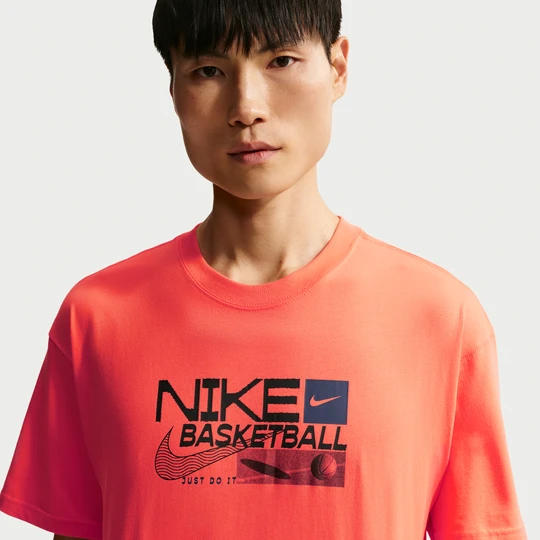 Zdjęcie produktu Męski T-shirt do koszykówki Nike - Pomarańczowy