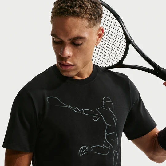 Zdjęcie produktu Męski T-shirt do tenisa Dri-FIT NikeCourt - Czerń