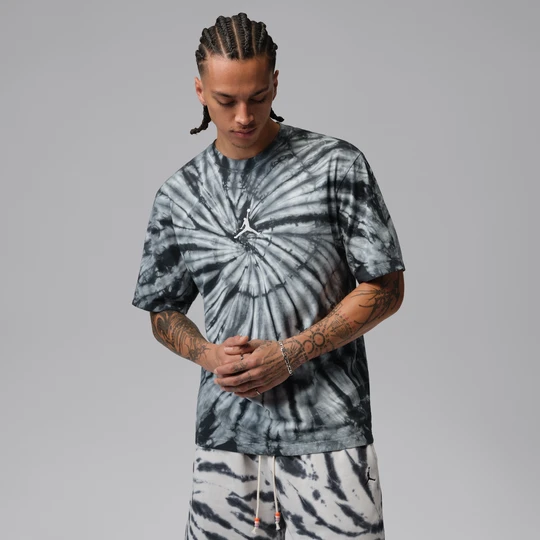 Zdjęcie produktu Męski T-shirt festiwalowy barwiony metodą Tie-Dye Jordan Brooklyn - Biel