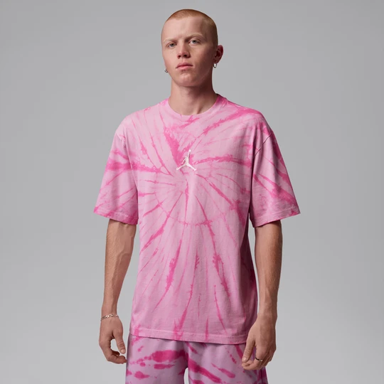Zdjęcie produktu Męski T-shirt festiwalowy barwiony metodą Tie-Dye Jordan Brooklyn - Różowy