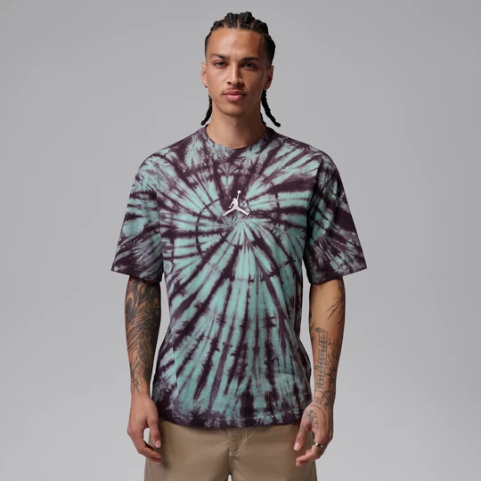 Zdjęcie produktu Męski T-shirt festiwalowy barwiony metodą Tie-Dye Jordan Brooklyn - Zieleń