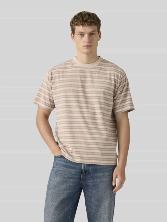 Zdjęcie produktu męski t-shirt krój regular fit z bawełny Levi's Beżowy