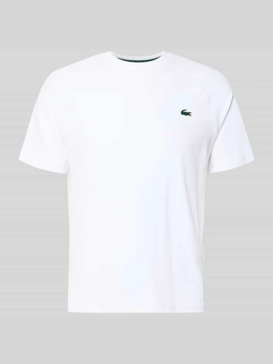 Zdjęcie produktu męski t-shirt o kroju regular fit do sportu z detal z logo Lacoste Biały